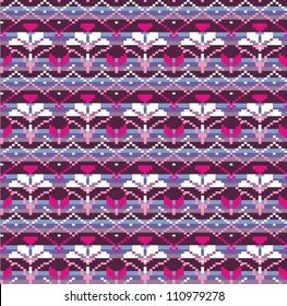 Ornamental pattern for knitting and embroidery
