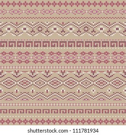 Ornamental pattern for knitting and embroidery