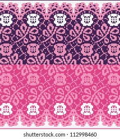 Ornamental pattern for knitting and embroidery