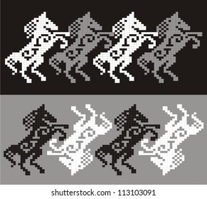 Ornamental pattern for knitting and embroidery