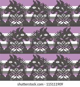 Ornamental pattern for knitting and embroidery