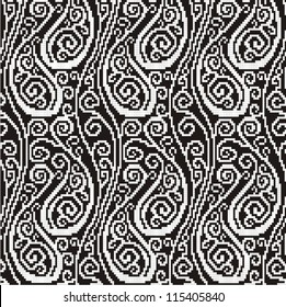 Ornamental pattern for knitting and embroidery