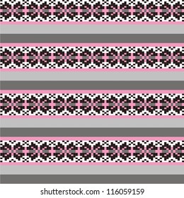 Ornamental pattern for knitting and embroidery