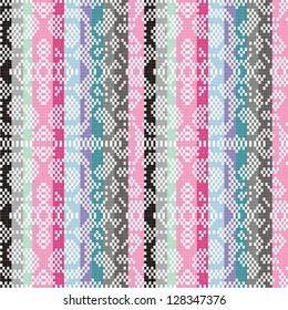 Ornamental pattern for knitting and embroidery