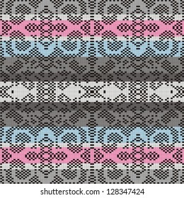 Ornamental pattern for knitting and embroidery