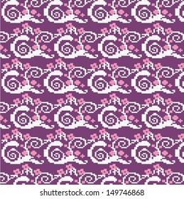Ornamental pattern for knitting and embroidery