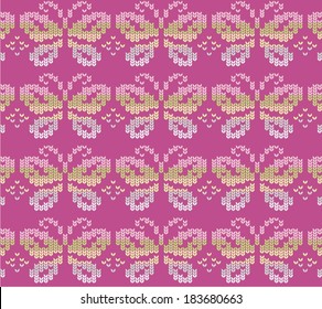 Ornamental pattern for knitting and embroidery
