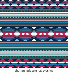 Ornamental pattern for knitting and embroidery. American Indians, Navajo, tribal, ethnic fabric. Fashion pixel art, stock vector.
