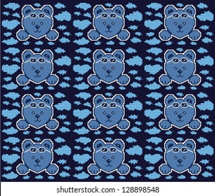 Ornamental pattern for knitting and embroidery (bear)
