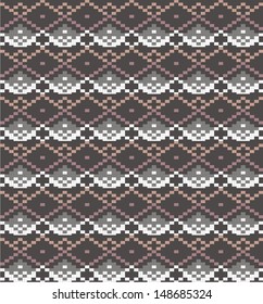 Ornamental pattern for knitting and embroidery. Vector illustration. 