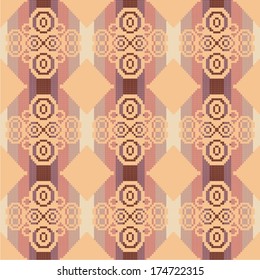 Ornamental pattern for knitting and embroidery. Vector illustration. 