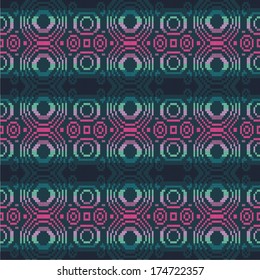 Ornamental pattern for knitting and embroidery. Vector illustration. 