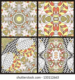 Ornamental pattern lace for paisley (set)