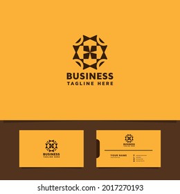 Ornamental pattern logo with business card template