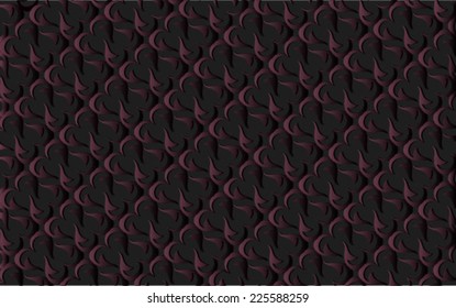 Ornamental pattern pink dark background