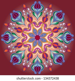 Ornamental pattern round