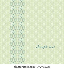 Ornamental pattern template for design. page cover, invitation with floral ornaments