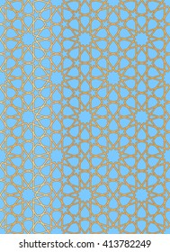 Ornamental pattern. Traditional Arabic geometric seamless pattern.  Moroccan background