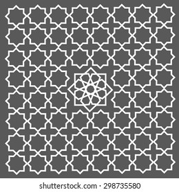 Ornamental pattern. Traditional Arabic seamless ornament.