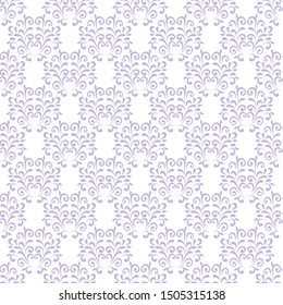 Ornamental pattern. Vector seamless abstract lilac background.Leaves and whorls.