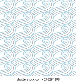 Ornamental pattern wave. Seamless pattern can be used for wallpaper, textures