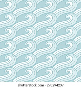Ornamental pattern wave. Seamless pattern can be used for wallpaper, textures
