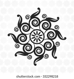 Ornamental pattern for wedding invitations, greeting cards. Vector vintage.  Victorian style in shape of a circle