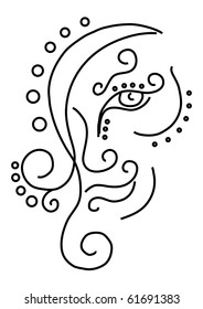 the ornamental person a pattern spirals decorative an eye