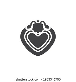 Ornamental picture frame vector icon. filled flat sign for mobile concept and web design. Vintage photo frame glyph icon. Symbol, logo illustration. Vector graphics