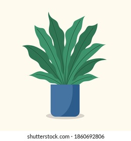 Ornamental plant design, flat image in hand drawing. Vector illustration	