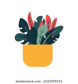 Elemento de Vector plano de planta ornamental