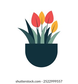 Elemento de Vector plano de planta ornamental