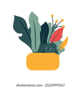 Elemento de Vector plano de planta ornamental