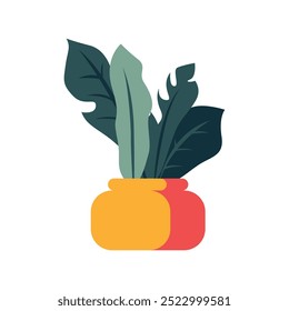 ornamental plant flat vector element
