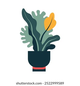 ornamental plant flat vector element