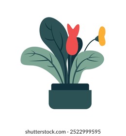 Elemento de Vector plano de planta ornamental