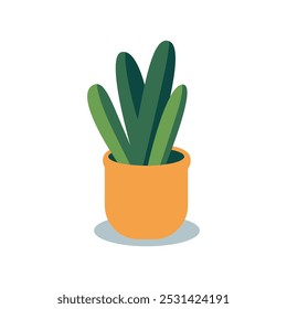 ornamental plants flat vector elements