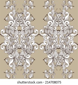 Ornamental plants. Vector illustration - decorative floral composition.