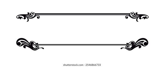 Ornamental premium labels on black colour