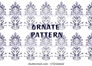 Ornamental print pattern. Decorative texture for surface design. Filigree vector ornament.