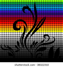ornamental rainbow background