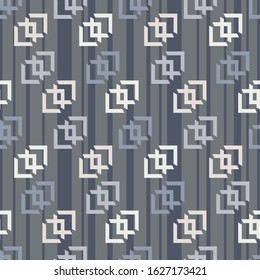 Ornamental Random Geometric Shapes Vector Background Modern Abstract Seamless Pattern