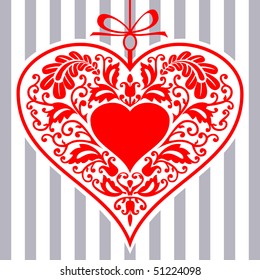 Ornamental red heart