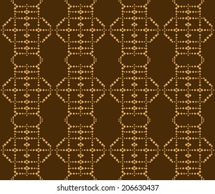 Ornamental repeating seamless pattern in ethnic style, vector background