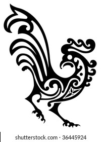 ornamental rooster svg