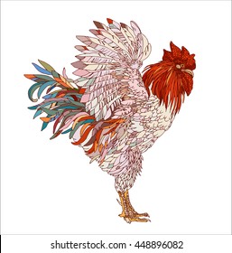 ornamental rooster multicolored