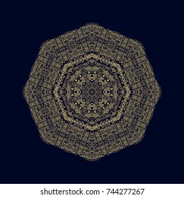 Ornamental rosette  on dark background