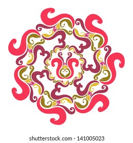 Ornamental rosette. Vector illustration