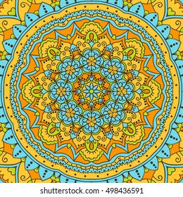 Ornamental round background. Mandala design. Vector art
