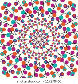 ornamental round colorful vector background